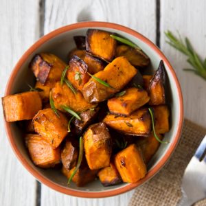 Sweet Potato Chaat Rush (Boiled Sweet Potato served with Black salt and Lime juice)